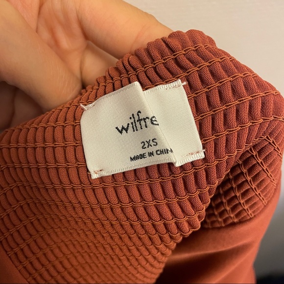 NWT Aritzia - Wilfred Cabo Blouse Top Shirt in Rustwood XXS - Picture 7 of 14